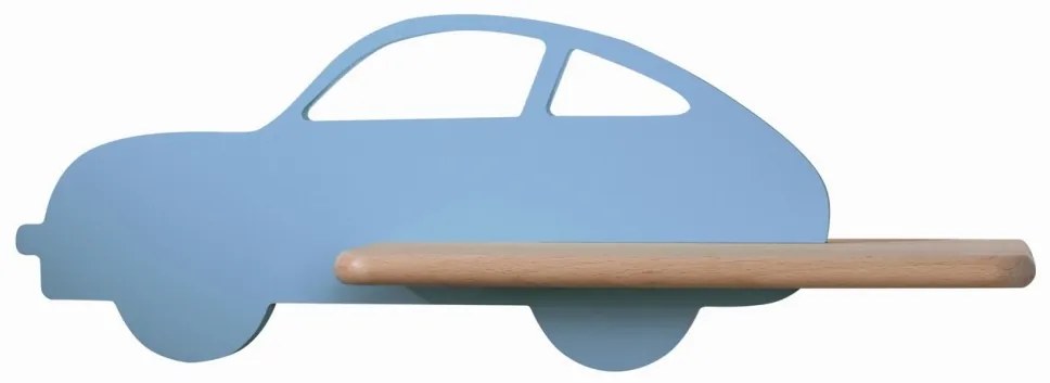 LED gyerekszoba falilámpa polccal CAR LED/5W/230V kék/fa