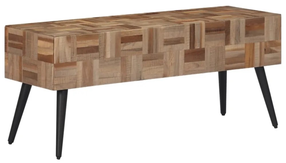 tömör újrahasznosított tíkfa pad 110 x 35 x 45 cm