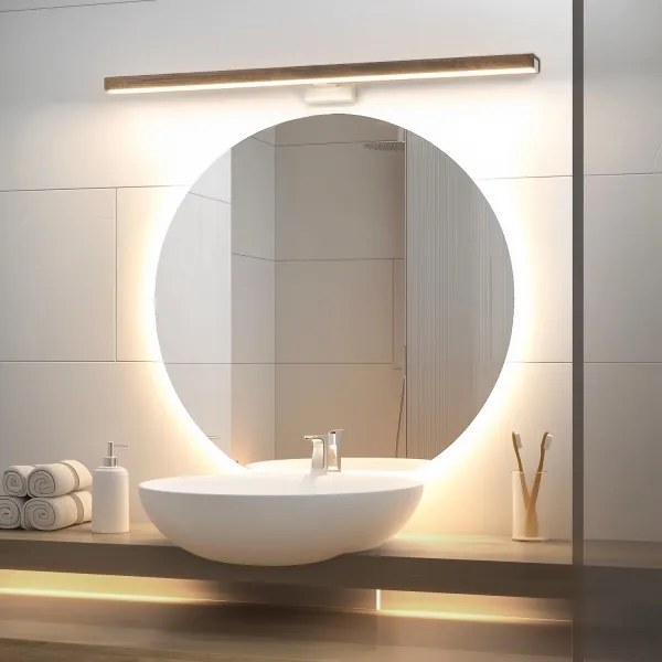 Brilagi-LED Fürdőszobai tükörmegvilágítás WOODY MIRROR LED/15W/230V IP44 tölgy/fehér