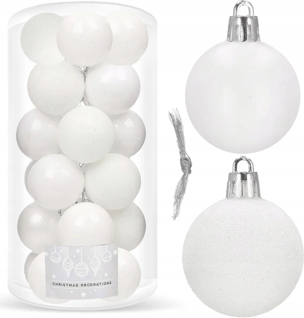 Karácsonyfadísz Nád 20 Db-os Karácsonyfa 4 CM Törhetetlen Medál Szett