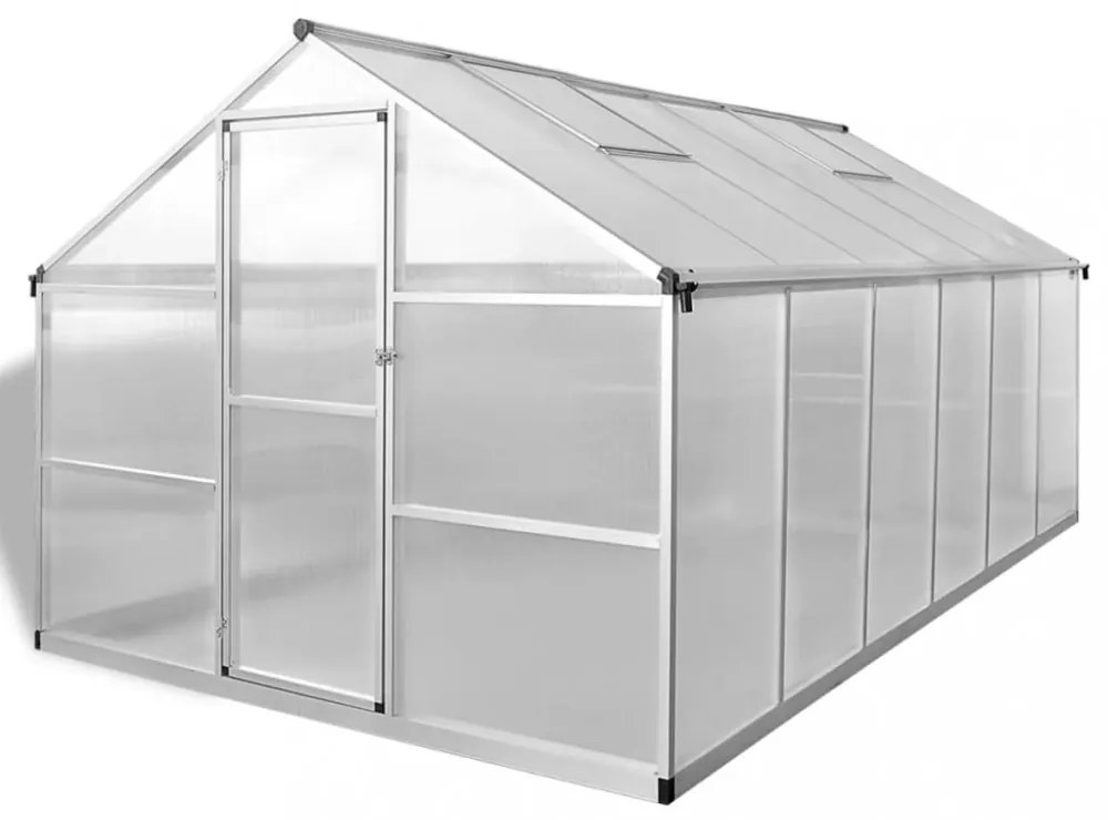 megerősített alumínium melegház alapkerettel 9,025 m²