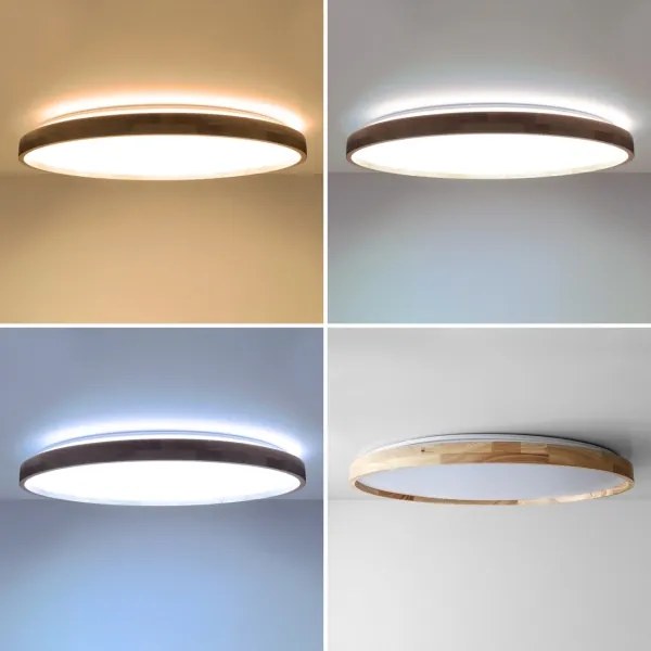 Brilagi - LED dimmelhető lámpatest ALSON LED/72W/230V 3000-6500K, tölgy, Ø 78 cm + távirányító