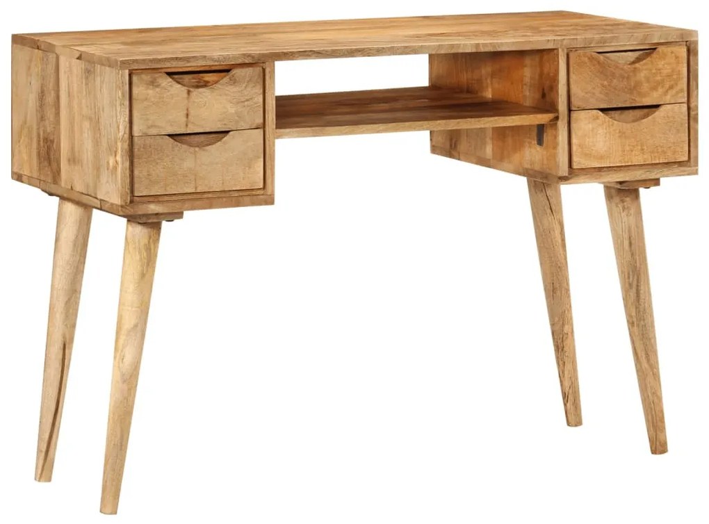 vidaXL tömör mangófa íróasztal fiókokkal 110 x 47 x 76 cm