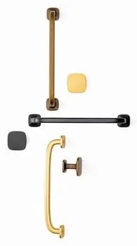 Fogantyú Viefe QUART BIG 160mm, fém, rusztikus sárgaréz