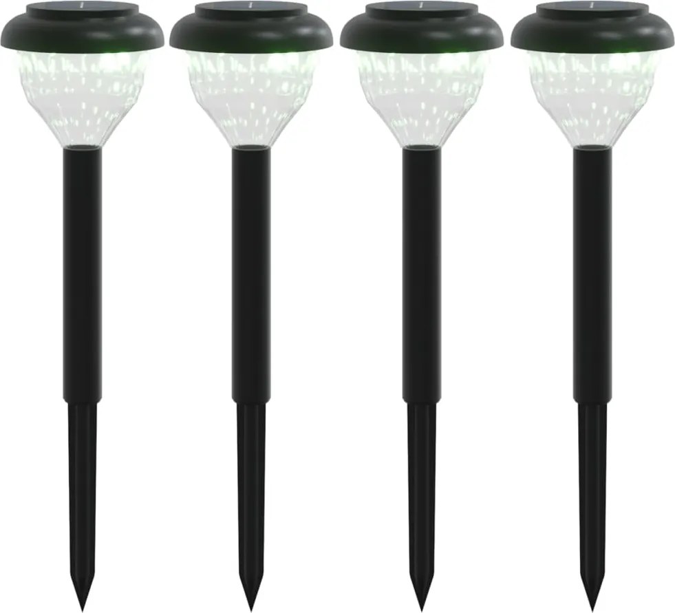 vidaXL 4 db meleg fehér és RGB napelemes ösvény lámpa tüskével