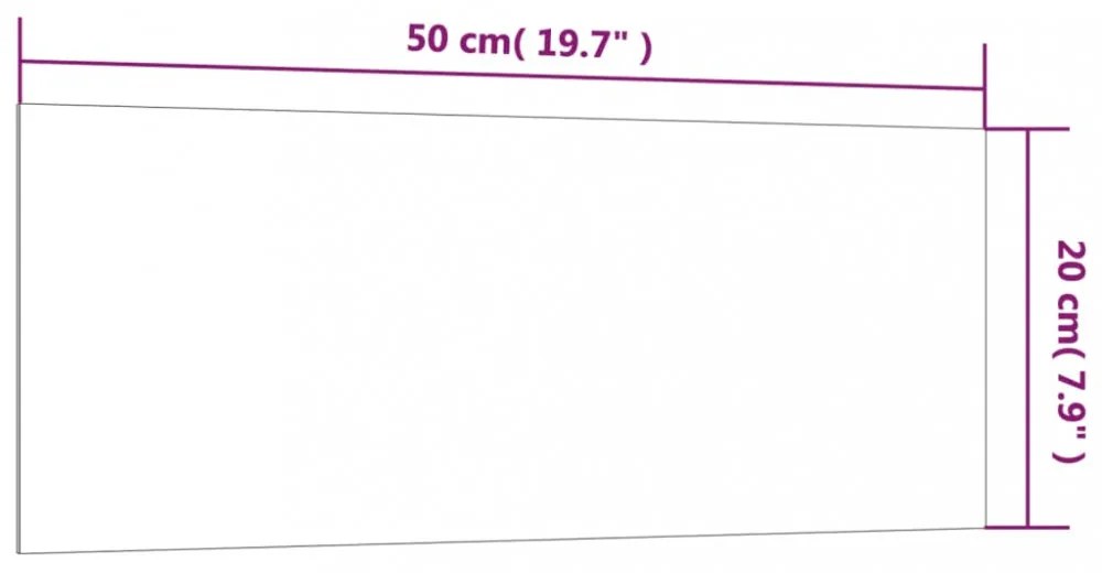 vidaXL fekete falra szerelhető edzett üveg mágnestábla 50 x 20 cm
