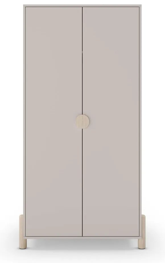 Krémszínű borovi fenyő gyerek ruhásszekrény 93x180 cm Enola – Marckeric