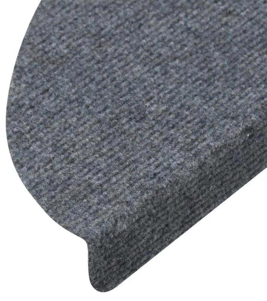 15 db szürke öntapadó lépcsőszőnyeg 65x22,5x3,5 cm