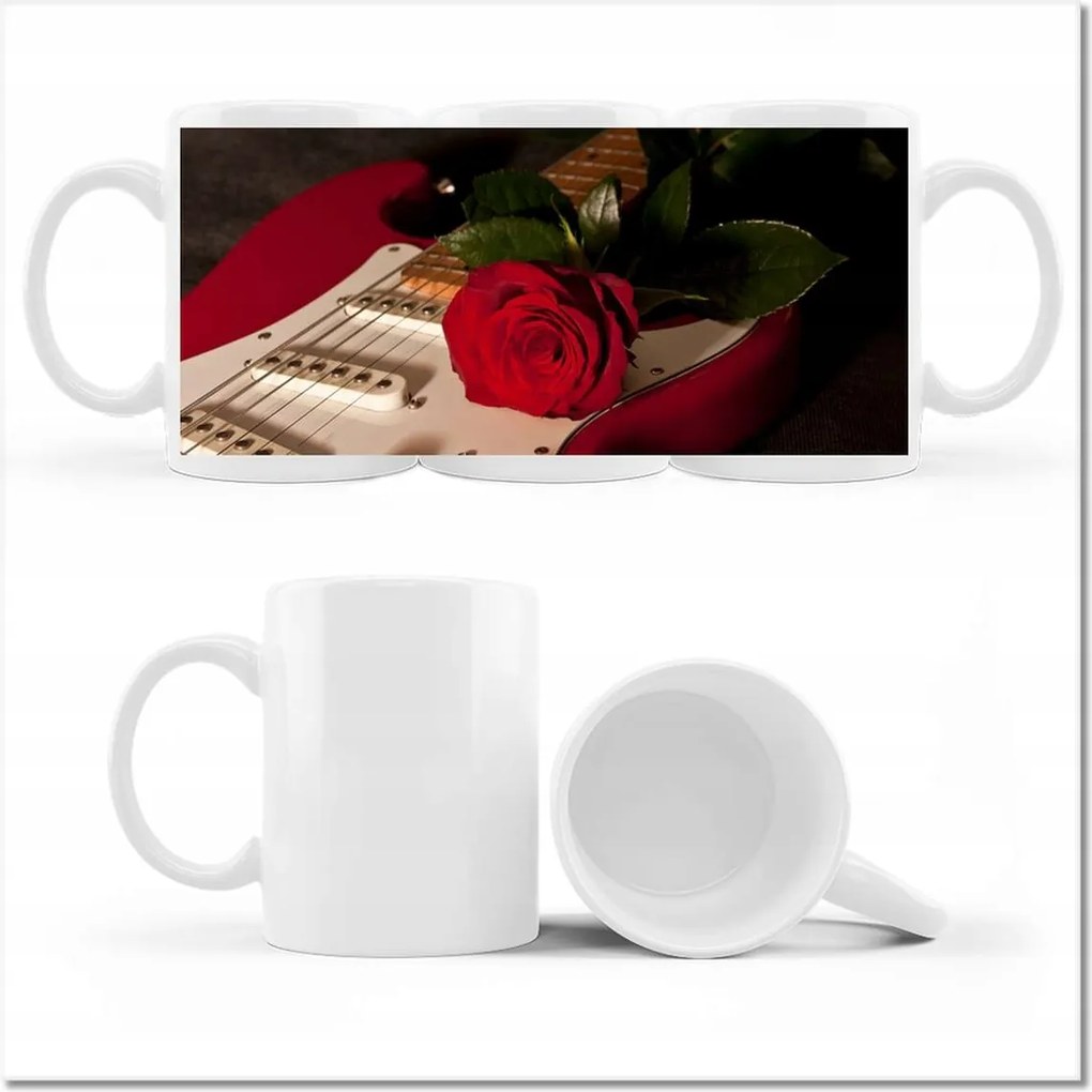 Fotó bögre Piros evező gitár