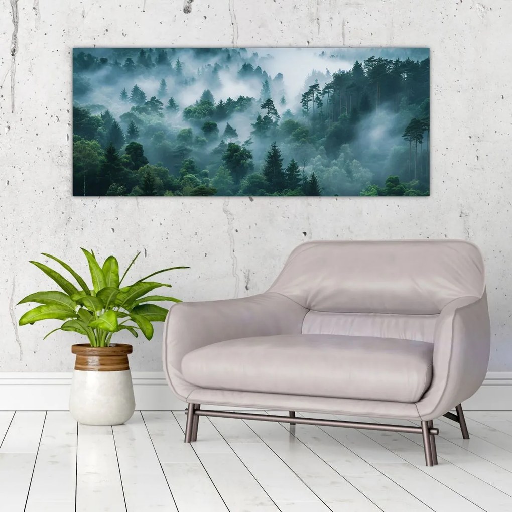 Kép - Erdő ködben (120x50 cm)