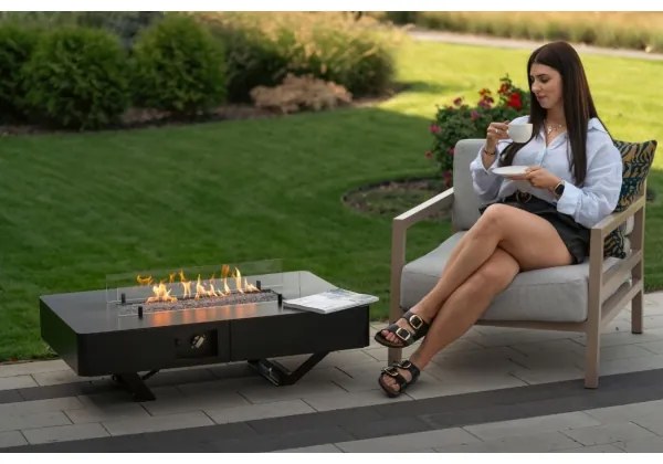 Planika Rio Table GAS - kültéri gáz kandalló 46x106 cm 10kW