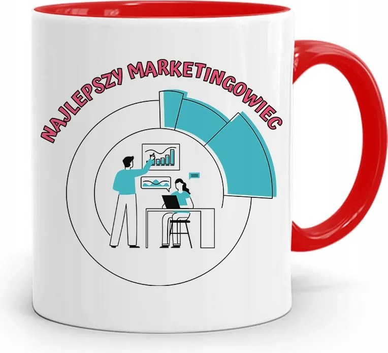 Marketingeseknek Marketing Bögre Piros Ajándék fényképes nyomtatással