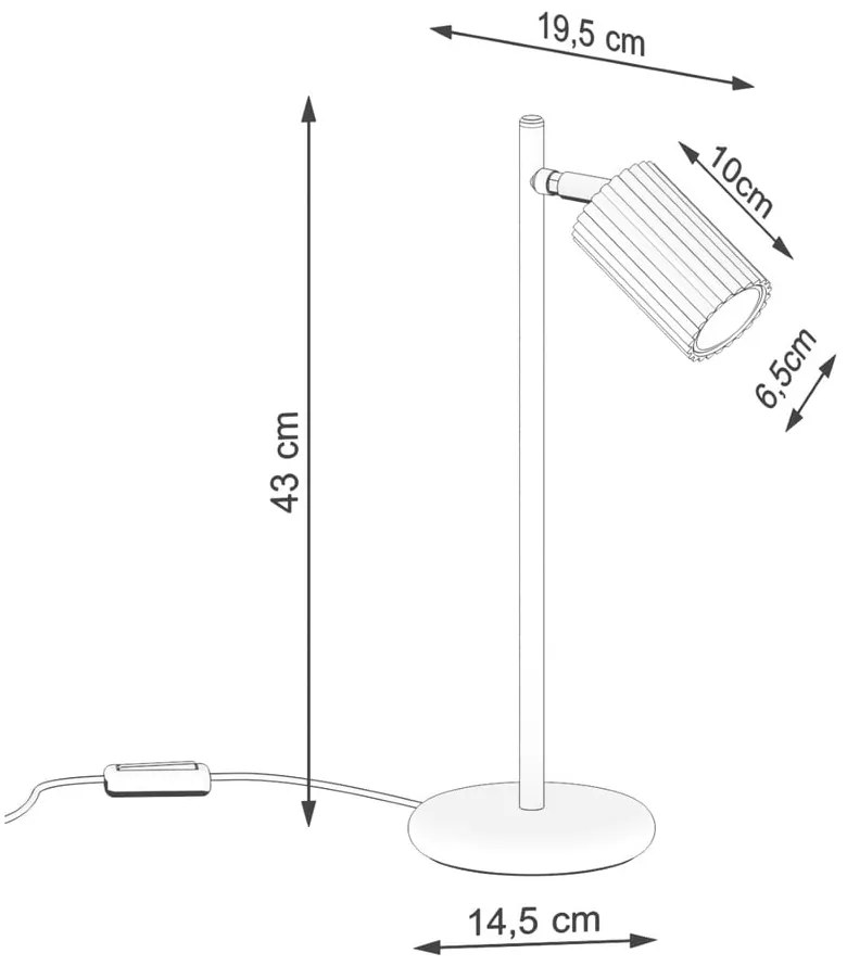 Téglavörös asztali lámpa (magasság 43 cm) Gleam – Nice Lamps