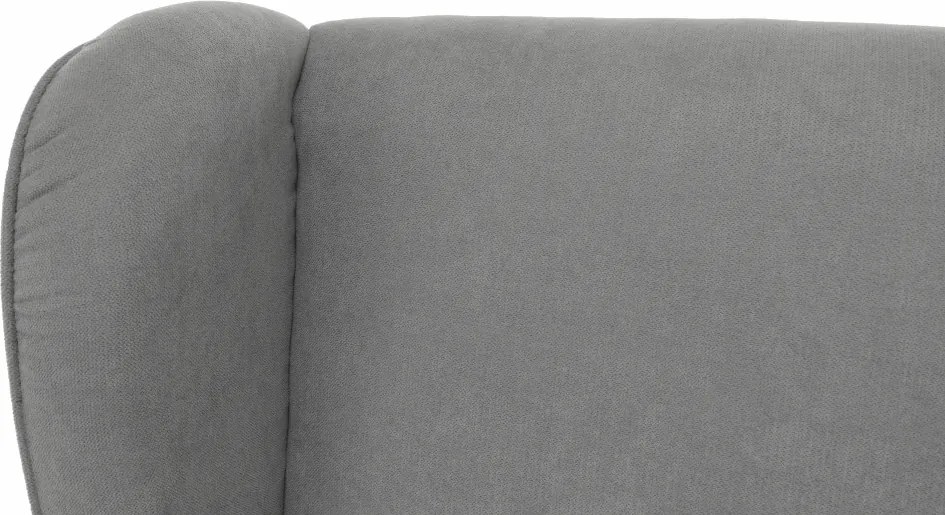 Kényelmes fotel, szürke/fekete, BREDLY