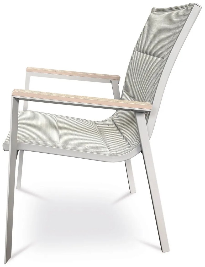 Autronic kerti szék, alumínium, textil, szürke, AZ C-S1110 GREY