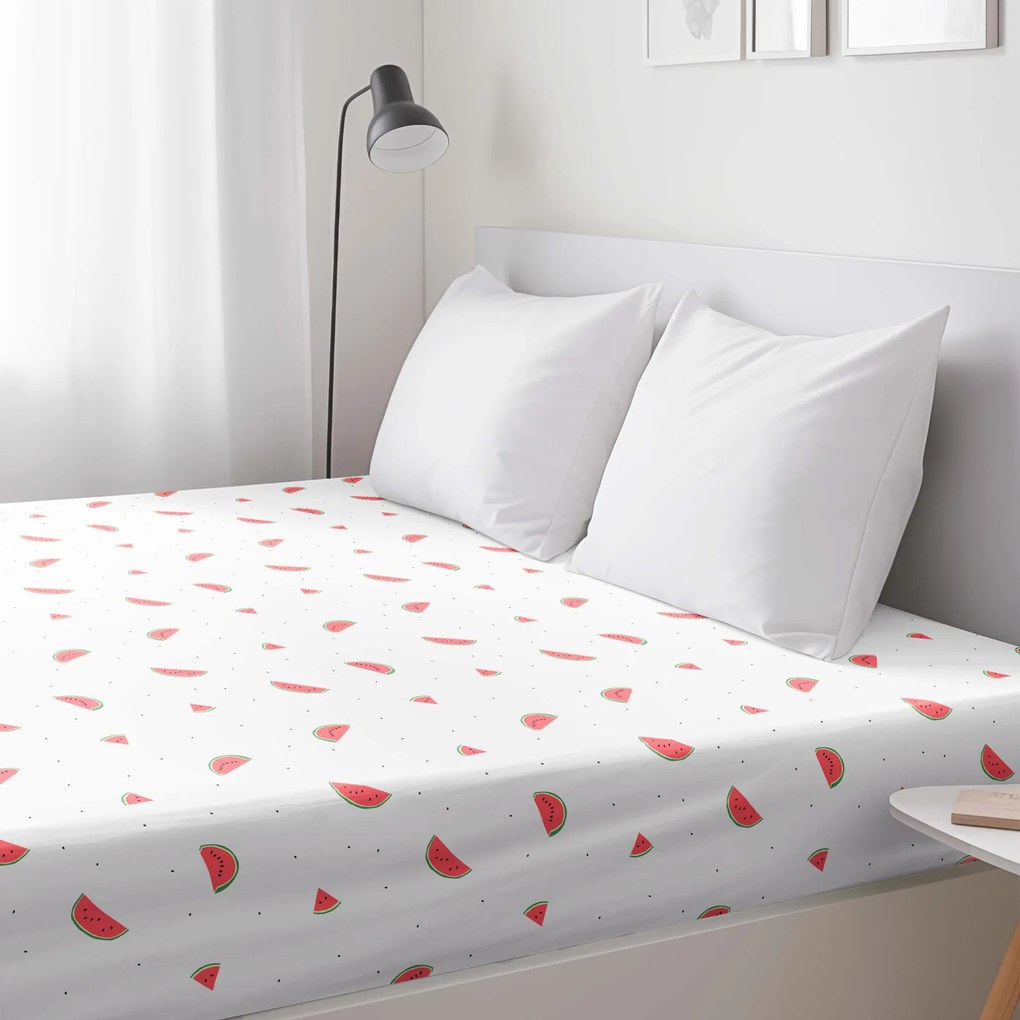 Goldea pamut körgumis lepedő - görögdinnyék 200 x 200 cm