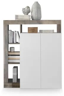 LENOR komód fehér/barna