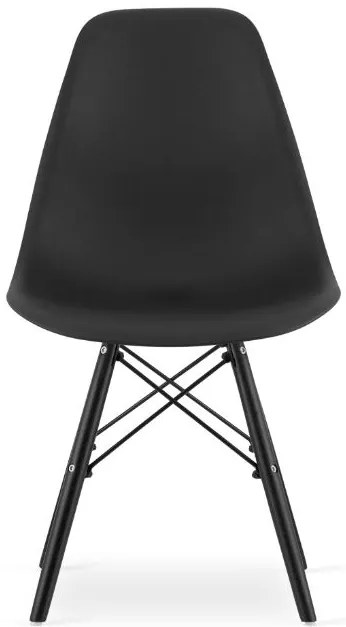 Skandináv stílusú étkezőszékek 4db fekete Dark Classic