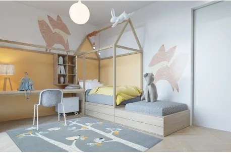 Pastel szőnyeg  18405/072 - MADARAK szürke 120x170 cm