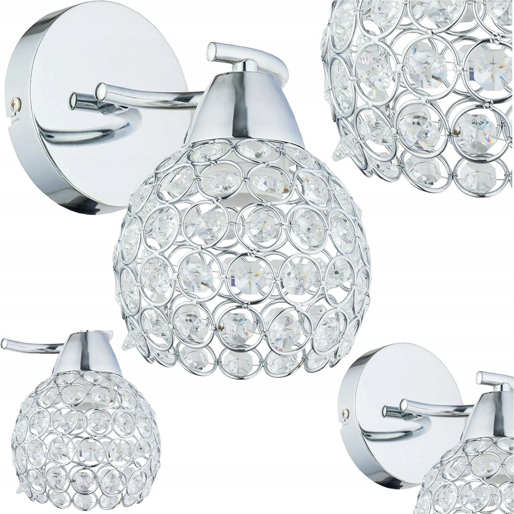 Fali Lámpa E27 Fali 60W Loft Modern Lámpa Ezüst