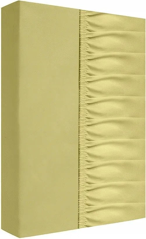 Szatén gumis lepedő 200x220 olíva