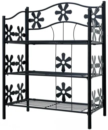 Deuba Fém polc virágmintával - 70x60x30 cm