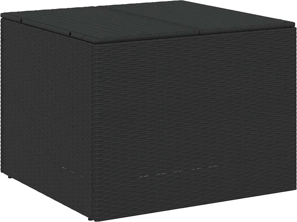 vidaXL fekete polyrattan kerti tárolóláda 291 L