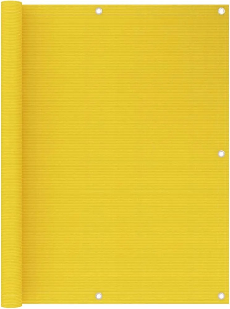 vidaXL sárga HDPE erkélytakaró 120 x 300 cm