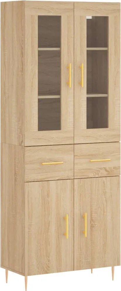 vidaXL sonoma tölgy szerelt fa magasszekrény 69,5 x 34 x 180 cm