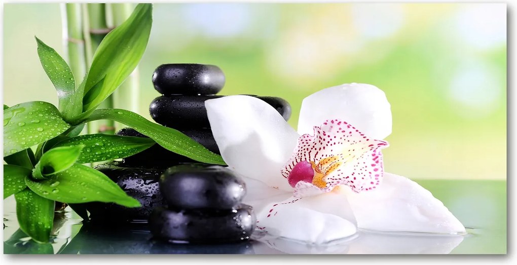 Fotó vászonkép edzett üveg Orchidea 140x70