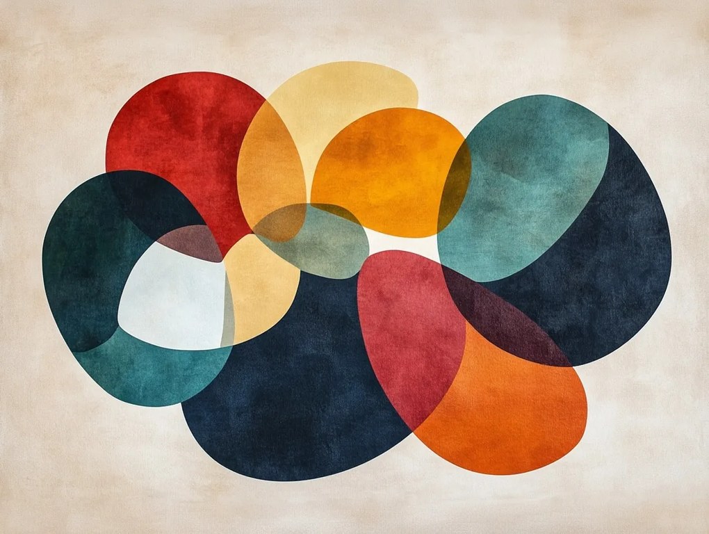 Canvas Vászonkép Absztrakt Mid-century Modern Bauhaus Retro 100x75