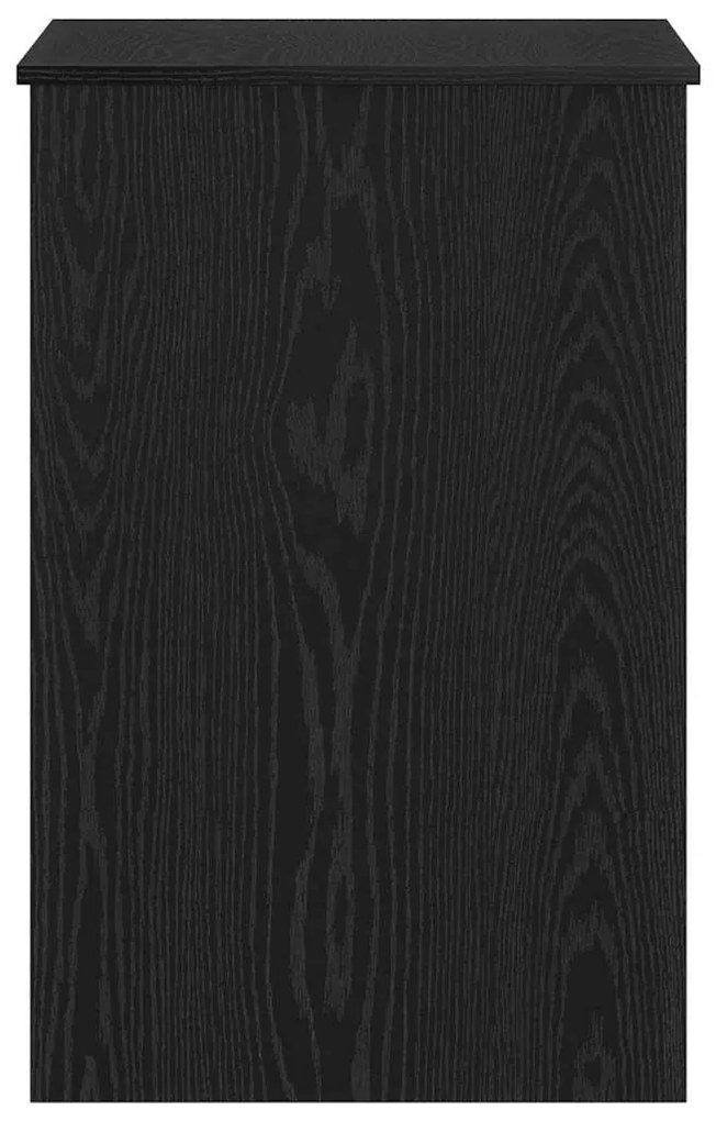 vidaXL Asztal tárolóval Fekete tölgy 100 x 50 x 76 cm Faanyag