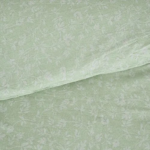 B.E.S. Petrovice Exkluziv Green flowers pamut ágyneműhuzat, 140 x 200 cm, 70 x 90 cm