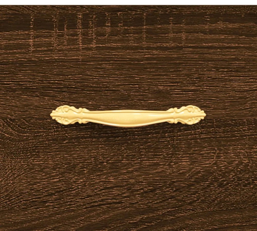 barna tölgyszínű szerelt fa cipősszekrény 30 x 35 x 105 cm