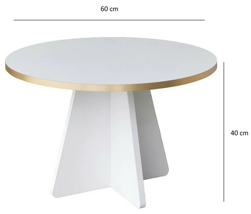 Mushroom Gold and White konferenciaasztal