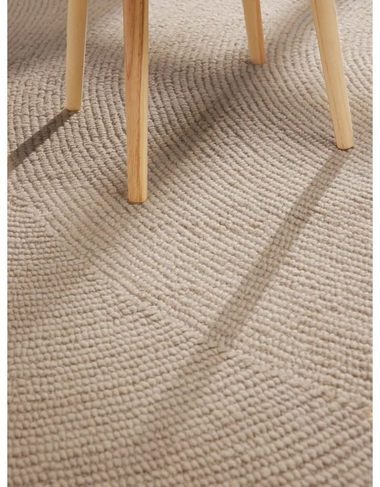 Bézs kézi szövésű gyapjú futószőnyeg 80x300 cm Calmio – Hanse Home