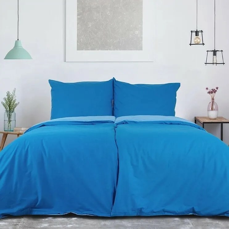 B.E.S. Petrovice Pamut ágynemű Double face kobalt/égkék