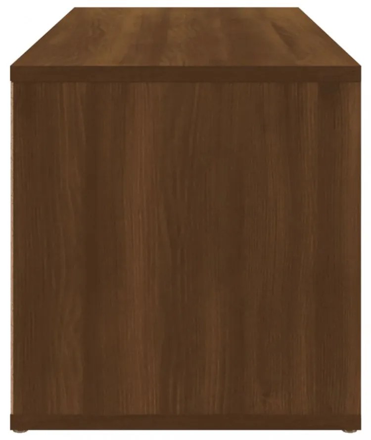 barna tölgyszínű szerelt fa TV-szekrény 80 x 34 x 36 cm