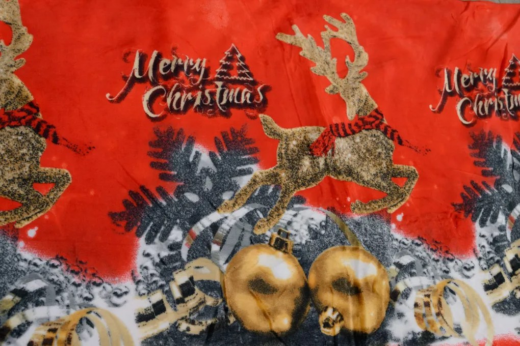 HOLLY NIGHT piros mikroplüss ágyneműhuzat Ágyneműhuzat mérete: 70 x 90 cm | 140 x 200 cm