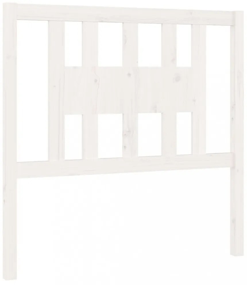 fehér tömör fenyőfa fejtámla 96 x 4 x 100 cm