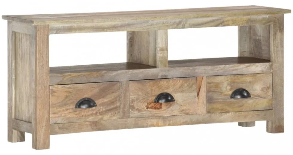 tömör mangófa TV-szekrény 110 x 30 x 50 cm