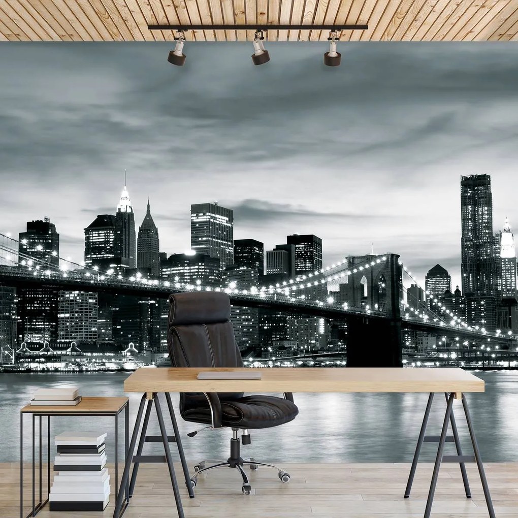 Fotótapéta - New York és a Brooklyn Bridge (152,5x104 cm)