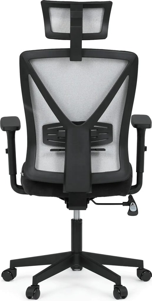 KA-W3137 fekete szövet irodai szék hinta mechanizmussal
