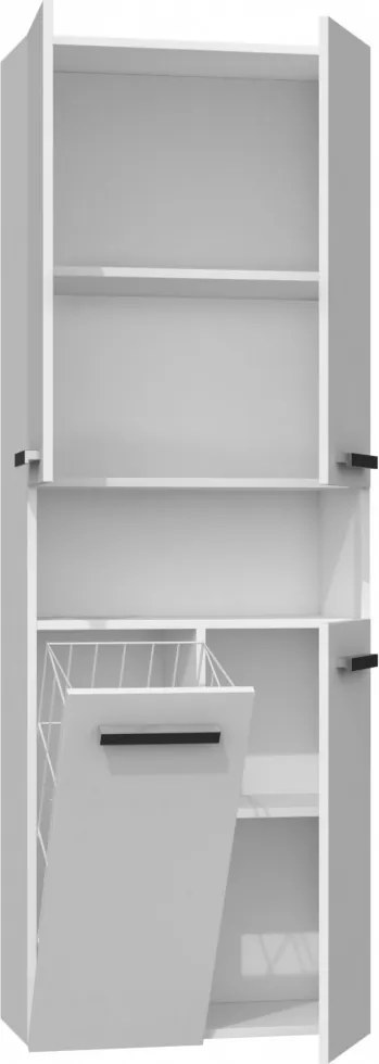 1K DK fürdőszoba szekrény, matt fehér