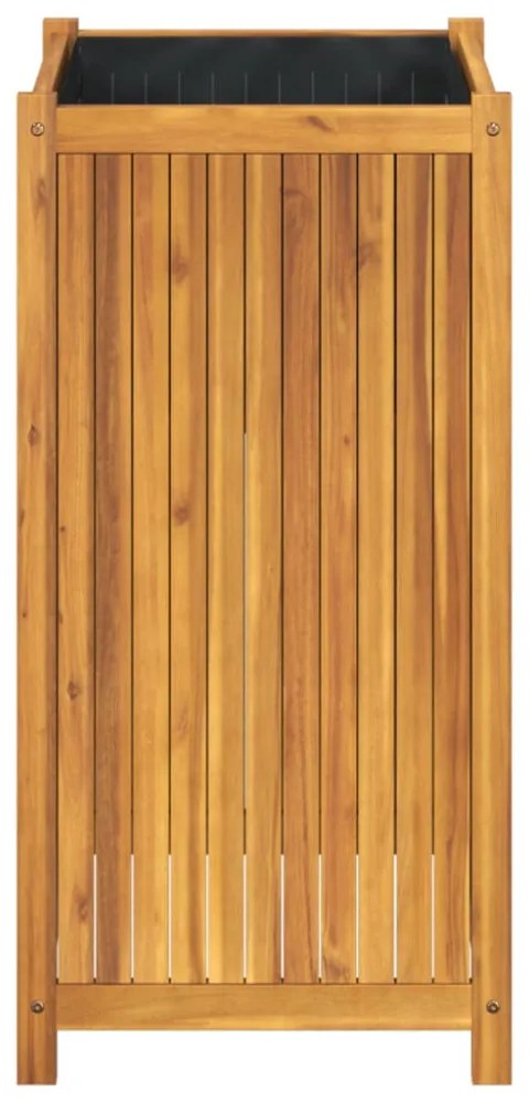 tömör akácfa kerti virágtartó béléssel 50 x 50 x 100 cm