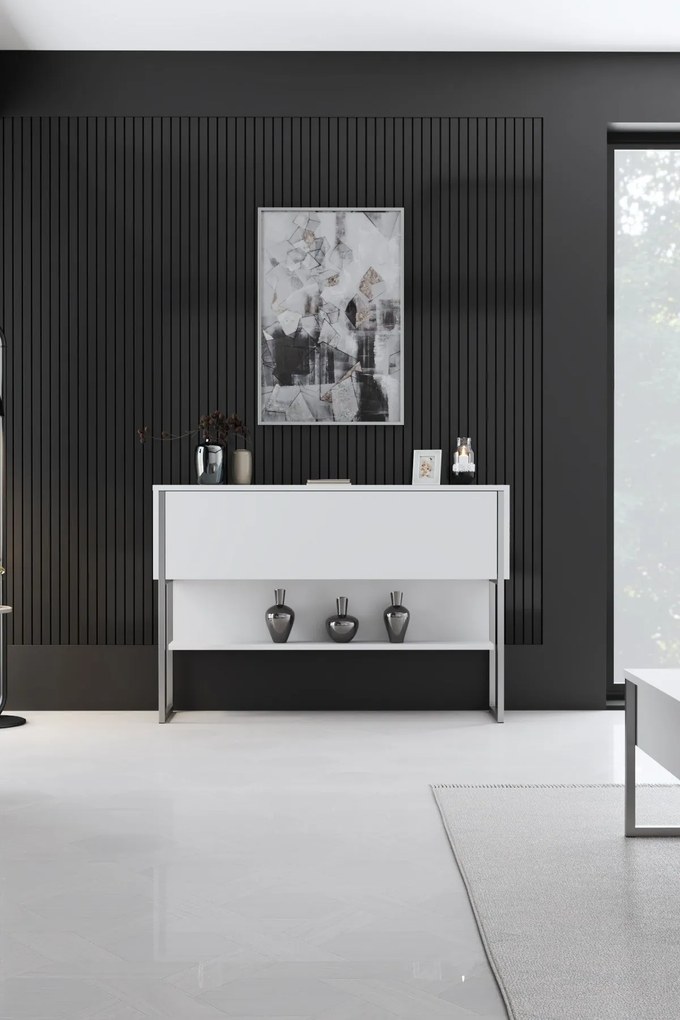 Komód Luxe - Silver, White