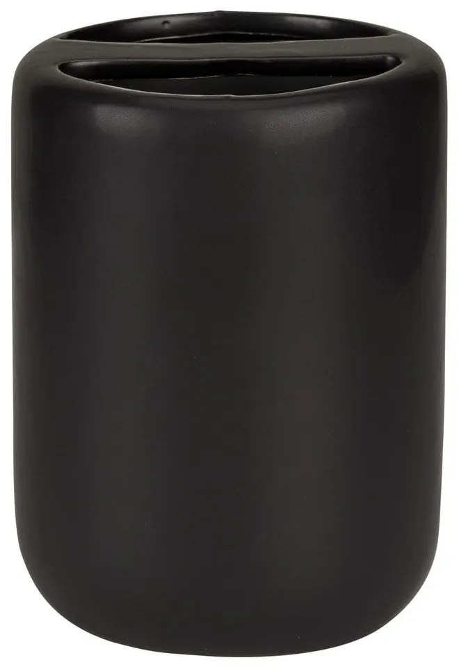 Matt fekete kerámia fogkefetartó pohár Olinda – Allstar