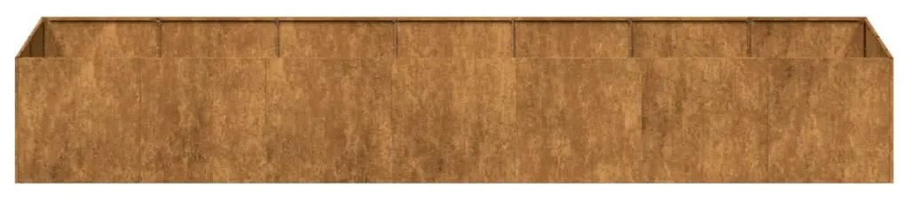 Időjárásálló acélból növénytartó rozsdás 280x80x40 cm