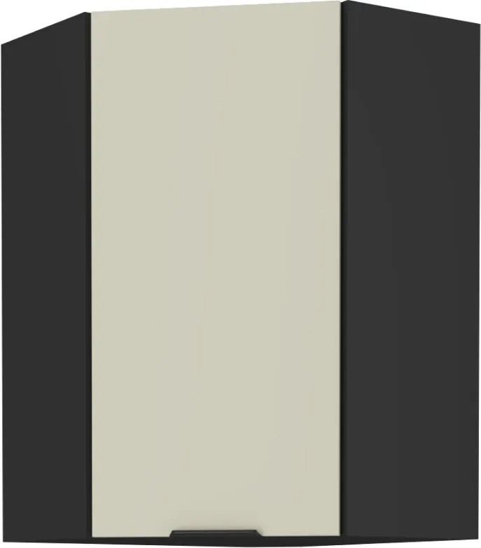Felső sarokszekrény kasmír/fekete, ARAKA 60x60 GN-90 1F