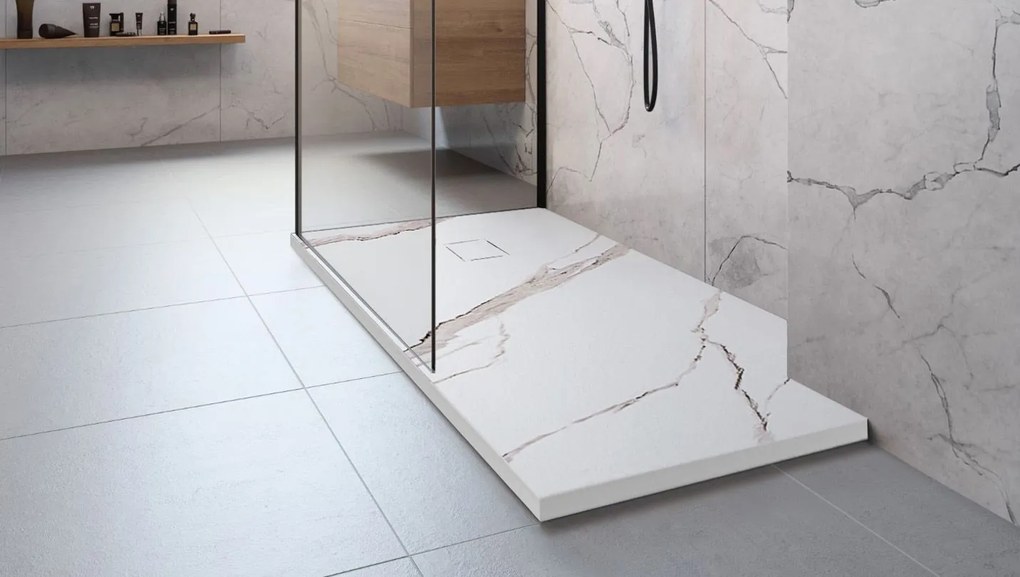 Zuhanytálca Magnum CARRARA WHITE 80x100
